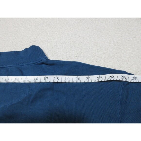 Cabela's blue antique 1/4‎ zip pullover, slub yarn - Picture 8 of 10